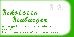 nikoletta neuburger business card